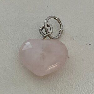 Sterling silver Rose Quartz Heart Pendant